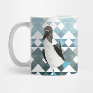 Booby Bird on Geometric Pattern Mug